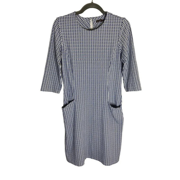 J. McLaughlin Dresses & Skirts - J.McLaughlin Catalyst Stretch Knit Crew Neck 3/4 Sleeve Sheath Catalina Cloth Dr